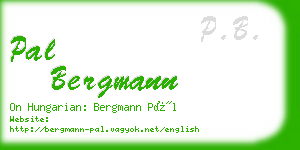 pal bergmann business card